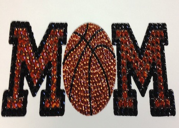 View Rhinestone Sticker Basketball Mom Image 1