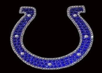 View Rhinestone Sticker Horseshoe Colts Image 1