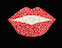 View Rhinestone Sticker Lips Red Image 1