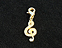View Music Note Treble Clef Gold Image 1