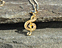 View Music Note Treble Clef Gold Image 4