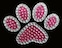 View Rhinestone Sticker Paw Pink Image 1