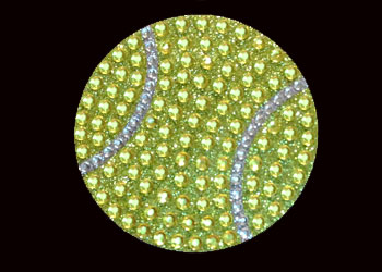 View Rhinestone Sticker Tennis Ball Image 1