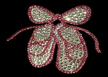 View Rhinestone Sticker Ballet Slippers Image 1