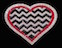 View Rhinestone Sticker Chevron Heart Image 1