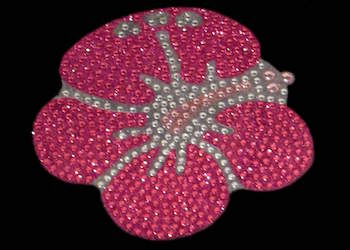 View Rhinestone Sticker Hawaiian Hibiscus Image 1