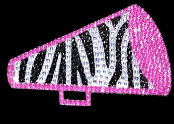 View Rhinestone Sticker Cheer Zebra Image 1