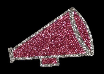 View Rhinestone Sticker Cheer Hot Pink Image 1