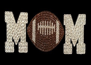 View Rhinestone Sticker Football Mom Image 1