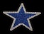 View Rhinestone Sticker Star Cowboy Blue Image 1