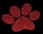 View Rhinestone Sticker Paw Red Image 1