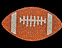 View Rhinestone Sticker Football Image 1