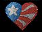 View Rhinestone Sticker American Flag Heart Image 1