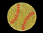 View Rhinestone Sticker Softball Image 1